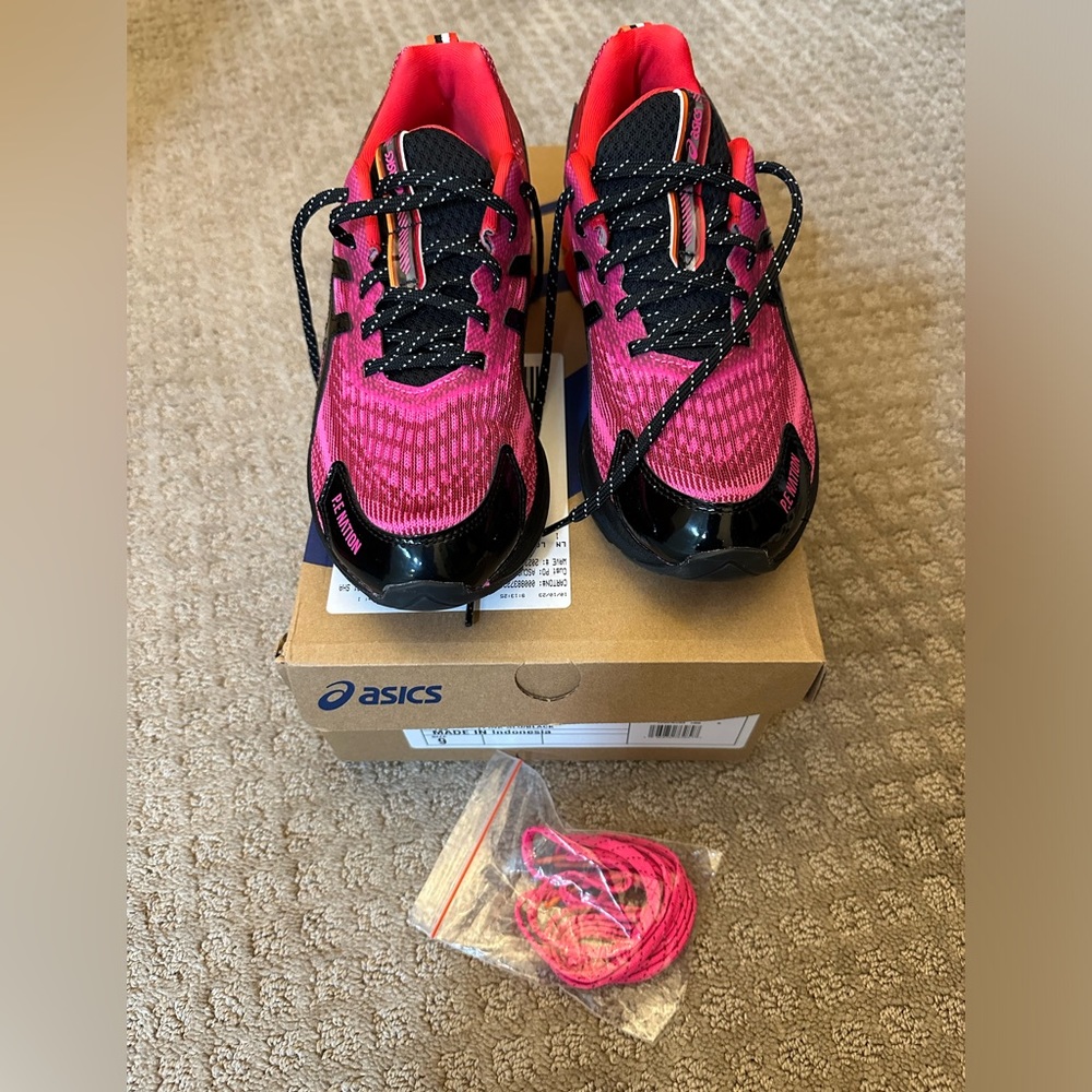 P.E Nation ASICS women’s sneakers shoes hot pink black 9